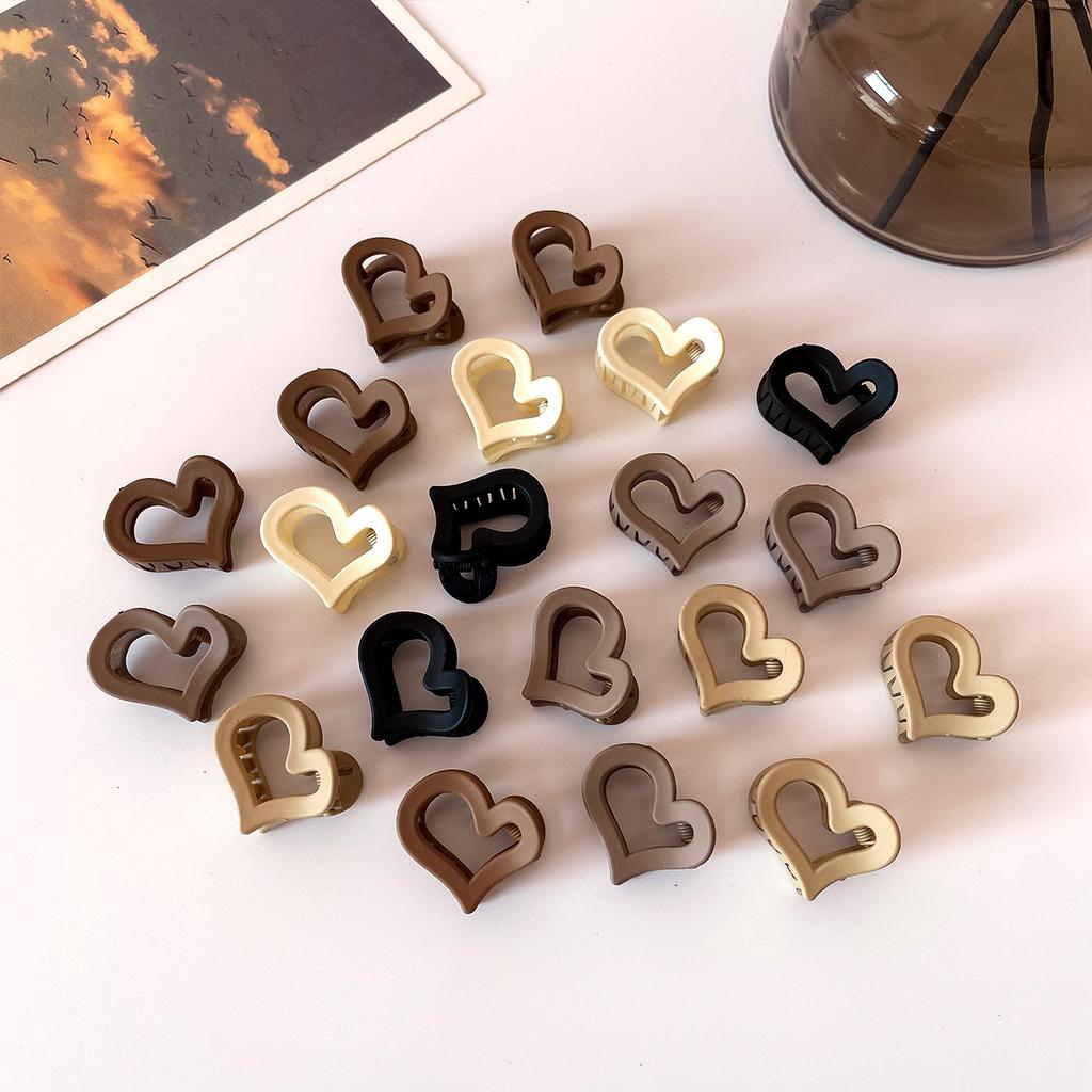 10Pcs/set Small Flower Hair Claw Clips for Women Girls Matte Rectange Jaw Clips Semicircle Barrettes for Thin Hair