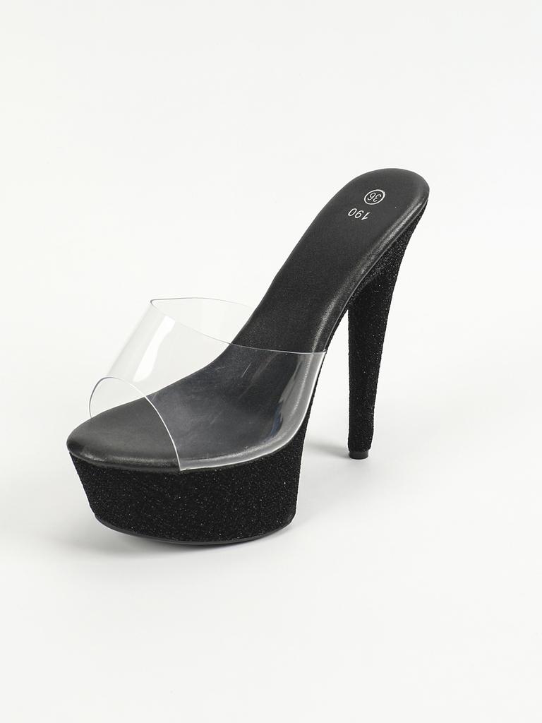 Damskie Sandały na Platformie Jesień Klub Nocny Seks Wodoodporne Stół Rzymskie Usta Ryby Dama Super Wysokie Obcasy Kapcie LFD-8662-4