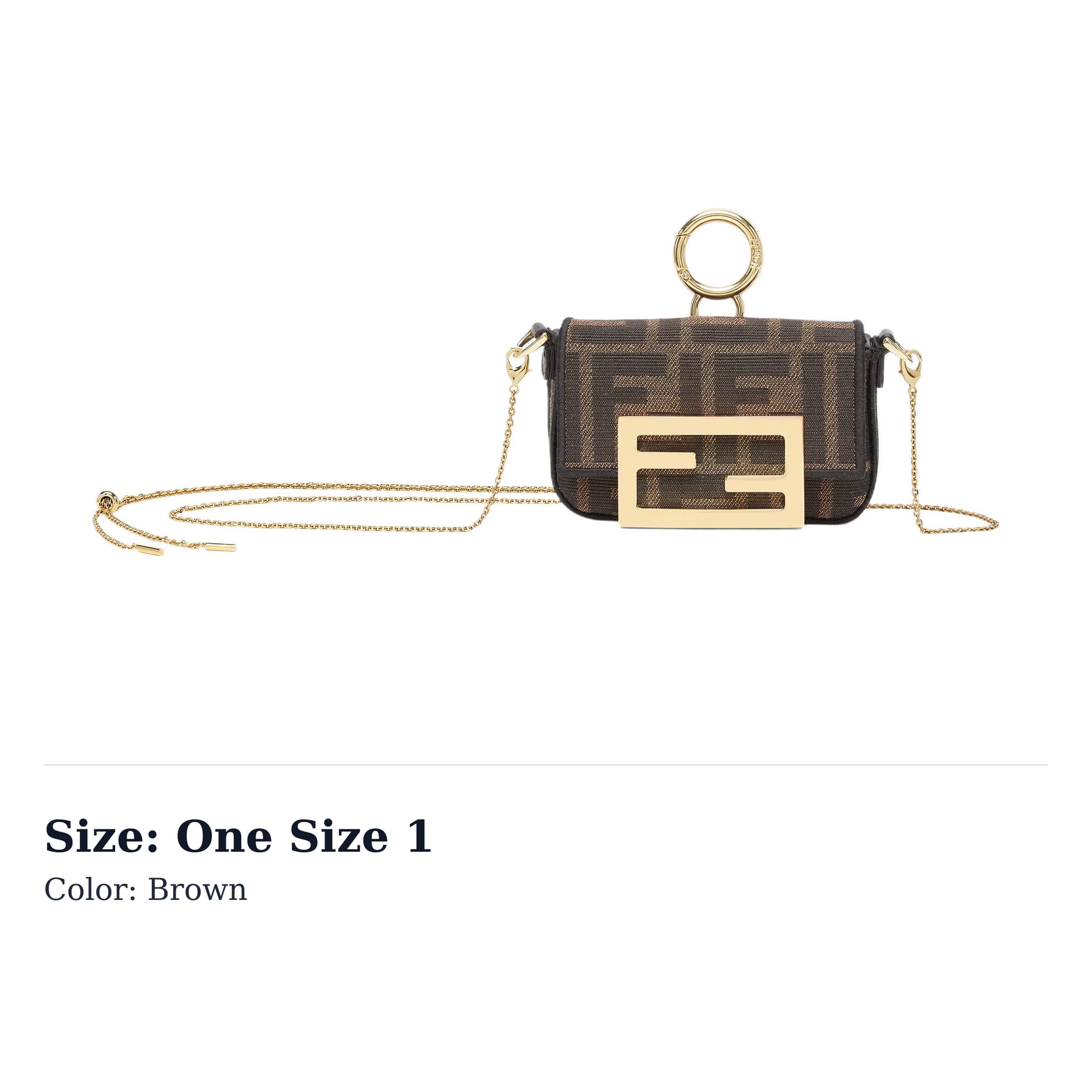 FENDI Baguette Polyester Pendant Bag Accessories