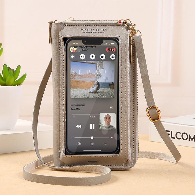 2025 Anti-theft Women's Crossbody Touchscreen Phone Bag - Multifunctional, Transparent, Drop-proof Wallet & Small Fashion Pocket