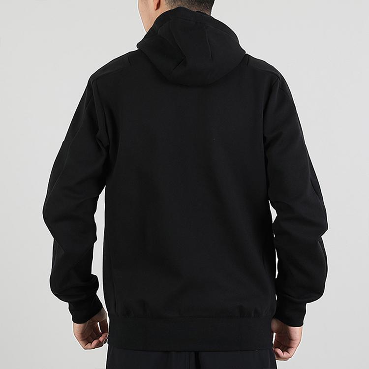 Adidas Sport Hooded Windbreaker Jacket Men Outerwear Black GM4420