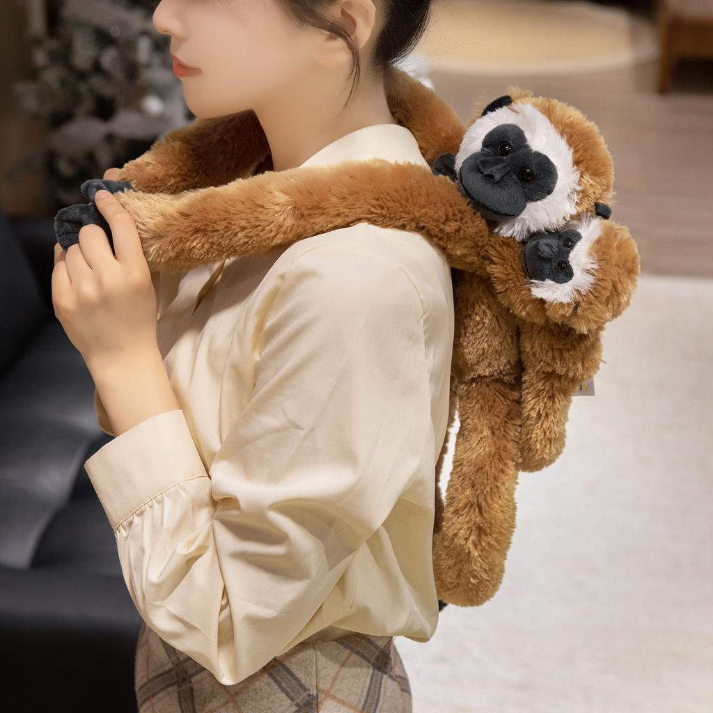 Simulation Long Arms Animal Plush Toy Cute Mom&Baby Gorilla Monkey Chimpanzee Sloth Lemur Doll Hanging Decorations Ornaments
