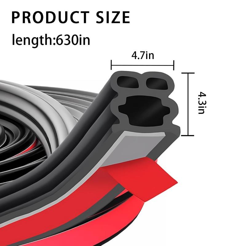 52.49ft Car Door Seal Strip, Self Adhesive Weather Stripping