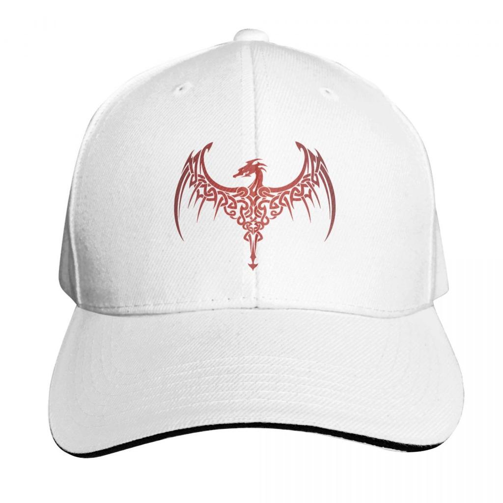 Celtic Dragon Baseball Cap Cotton Twill Breathable Contrast Two Tone Brim Snapback Flat Bill