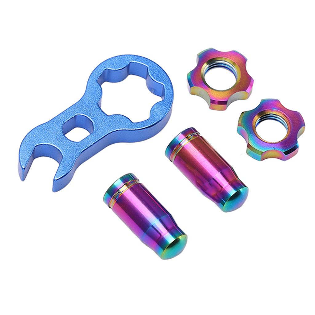   7pcs   Alloy     Valve   Strong Hardness Bike Tire Valve Cover Nut Set