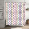 Stylish Colorful Pattern Shower Curtain for Bathroom Decor Waterproof Fabric with Eye Hooks Loop Design