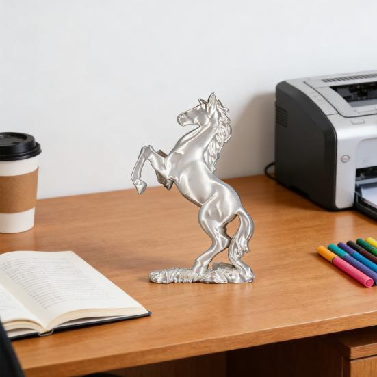 Simulation Horse Figurine Black White Horse Statue Collectible Animal Sculpture Ornament Decoration Horse Lovers Gift
