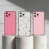 K-Korea Colorful Love Pattern Phone Case Silicone Black Soft For IPhone 17,16,15,14,13,12,11,SE,Plus Pro Max