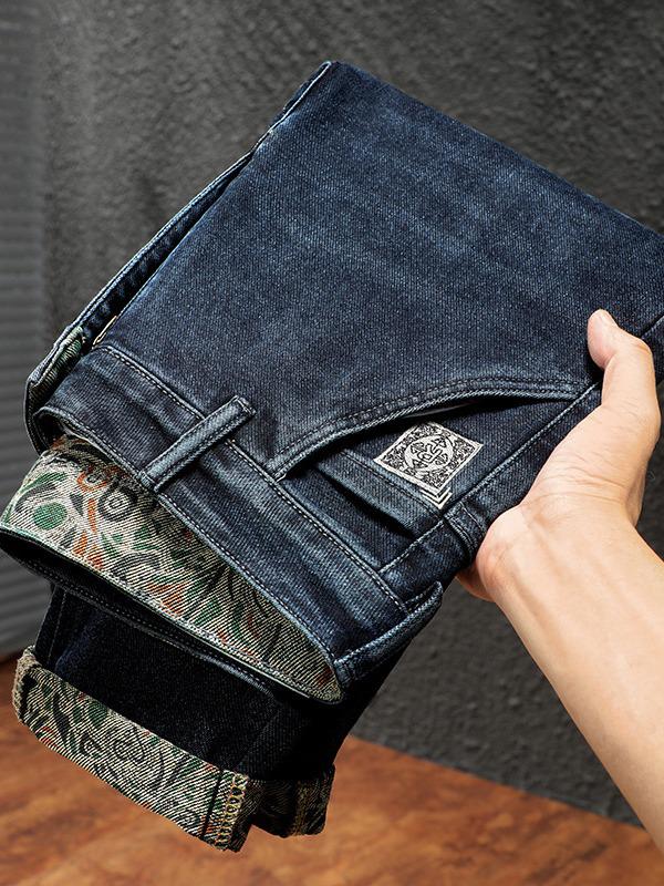 2024 Pánské úzké rovné vyšívané džíny - Lehká luxusní podzimní/zimní kolekce