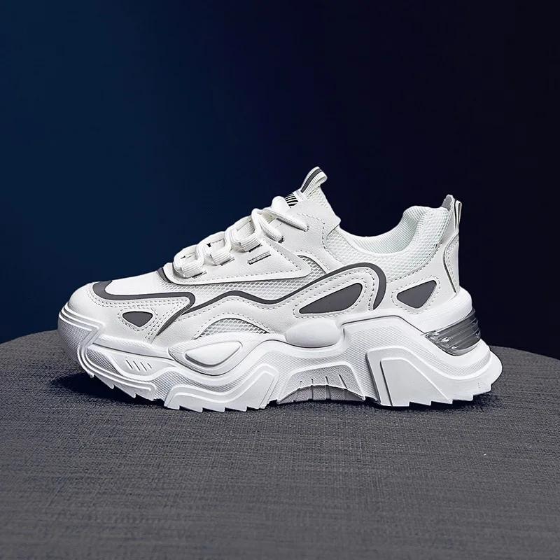 Women Chunky Sneakers New Casual Sports Dad Shoes for Women Trendy Mesh Breathable Running Sports Tenis Sneakers Platform Shoes