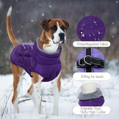 Winter Dog Coat For Large Breeds Windproof Water Resistant Design Reflective Safety Feature JacketS for Extreme Cold Day