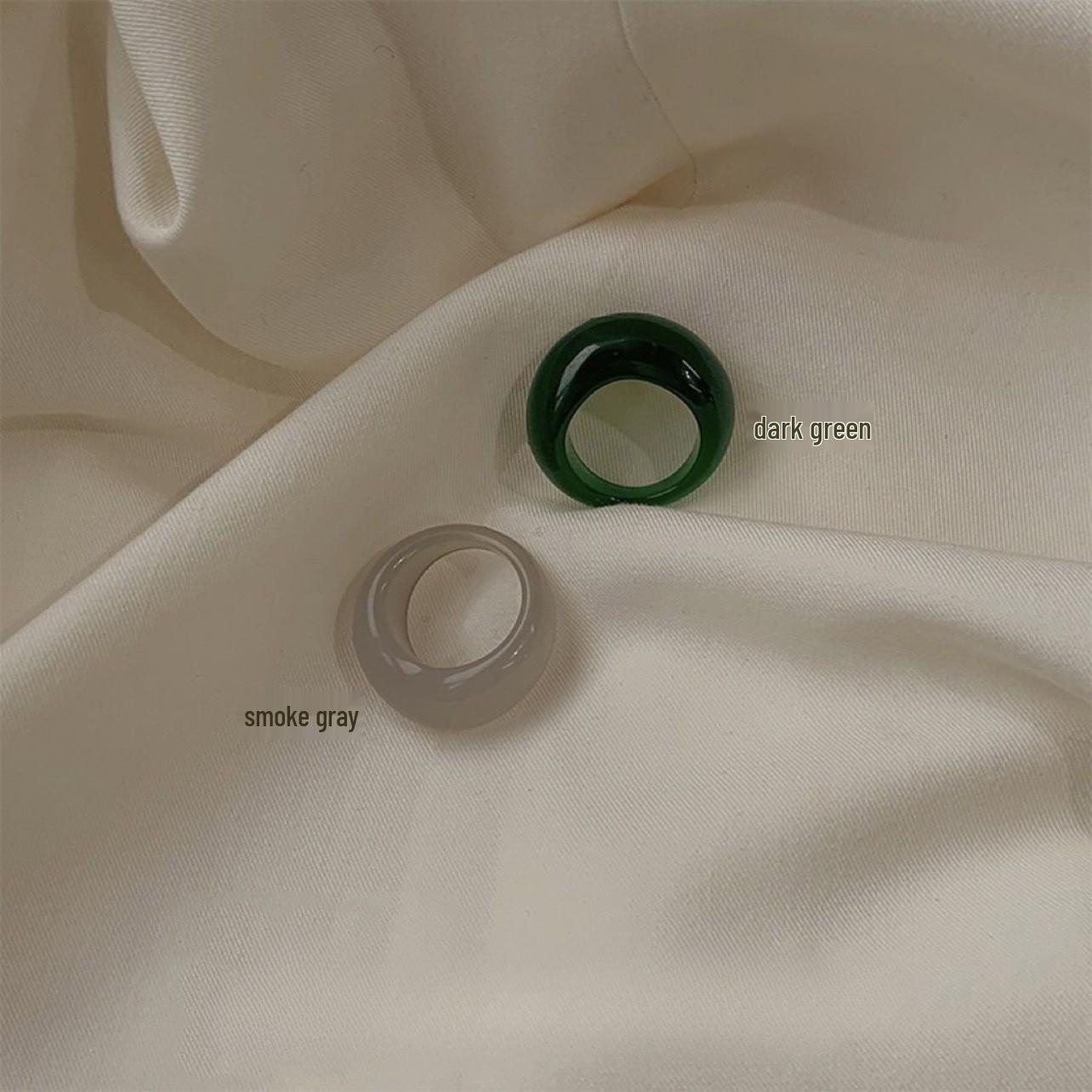 

Женское кольцо-заявление из высококачественной амбровой смолы - Универсальный холодный стиль для указательного пальца