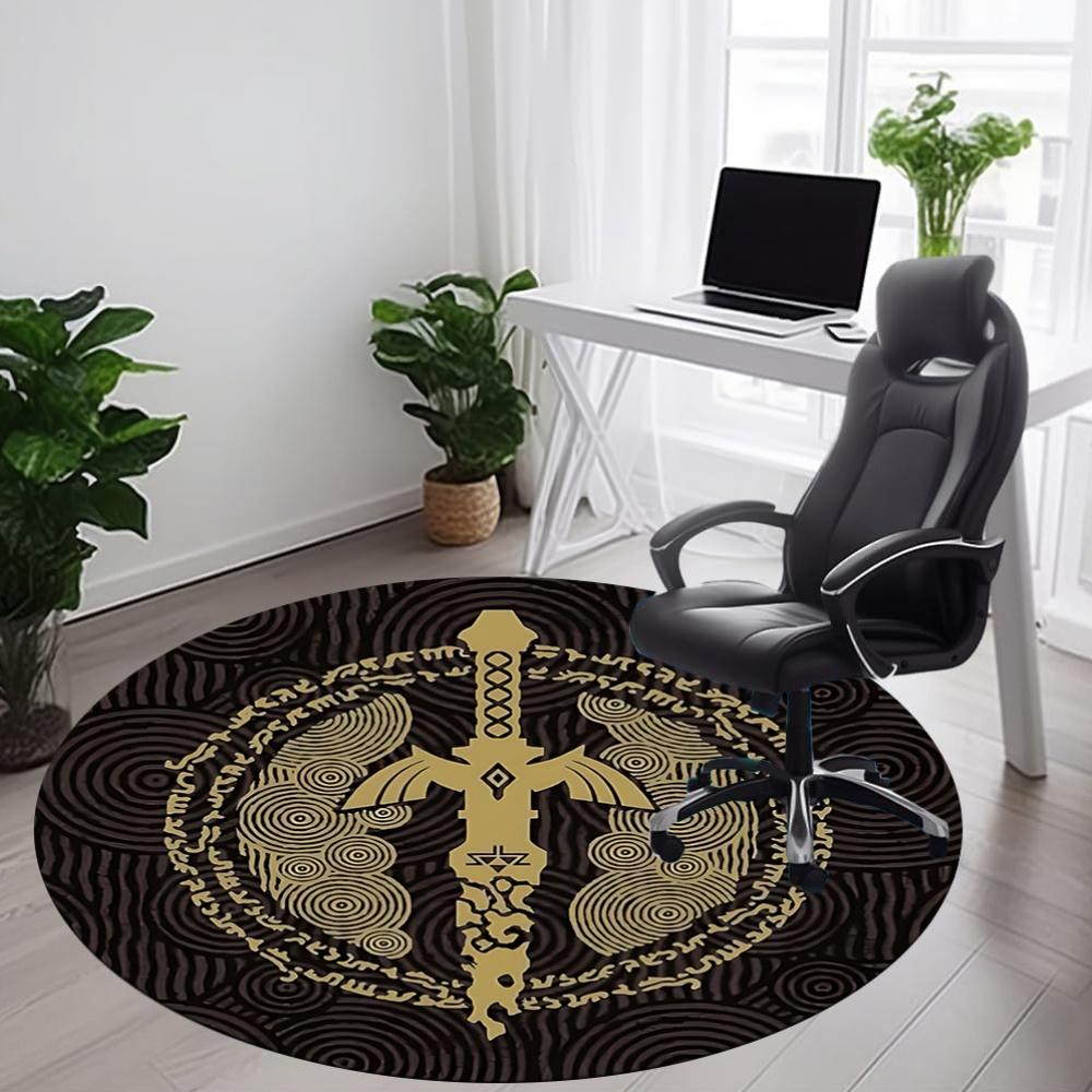 Legend Office Round Area Rug, Under Office Chairs Bedroom Living Room Home Decor A1016245