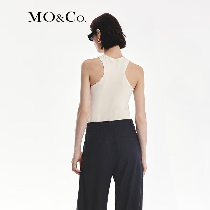 MO&Co. 2024 Fall Modal Wool Blend Slim Fit Vest Top