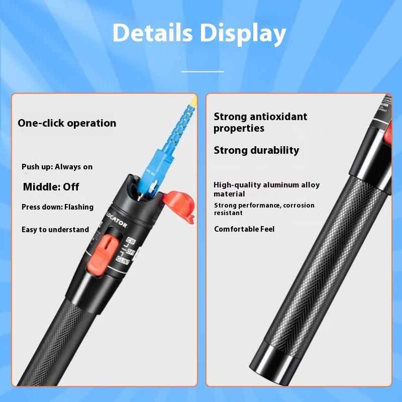 Glasfaser-Kabeltester Stift 100-5mW Visueller Fehlerortungsgerät Glasfaser-Kabeltester Reichweite VFL FC/SC/ST Optisch