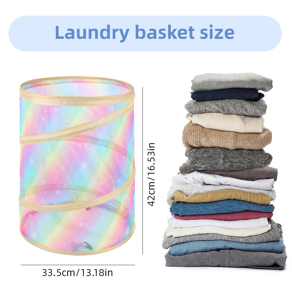 

Folding Laundry Basket Doll Storage Basket Portable Laundry Basket Large Laundry Toy Storage Organizer Fashionable Breathable