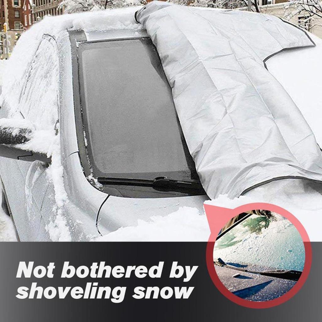 Windshield Snow Cover Waterproof Heavy Duty All-Weather Oxford Fabric Windshield Cover Window Blanket for Car Trucks Pickup