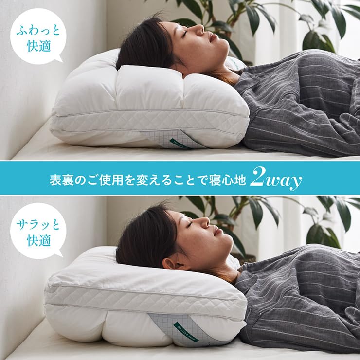 Smart-i Sensaflex Kissen, ein höhenverstellbares Hybridkissen aus Naturlatex und Memory-Schaum, mit einem doppelseitigen Design, hoher Elastizität,