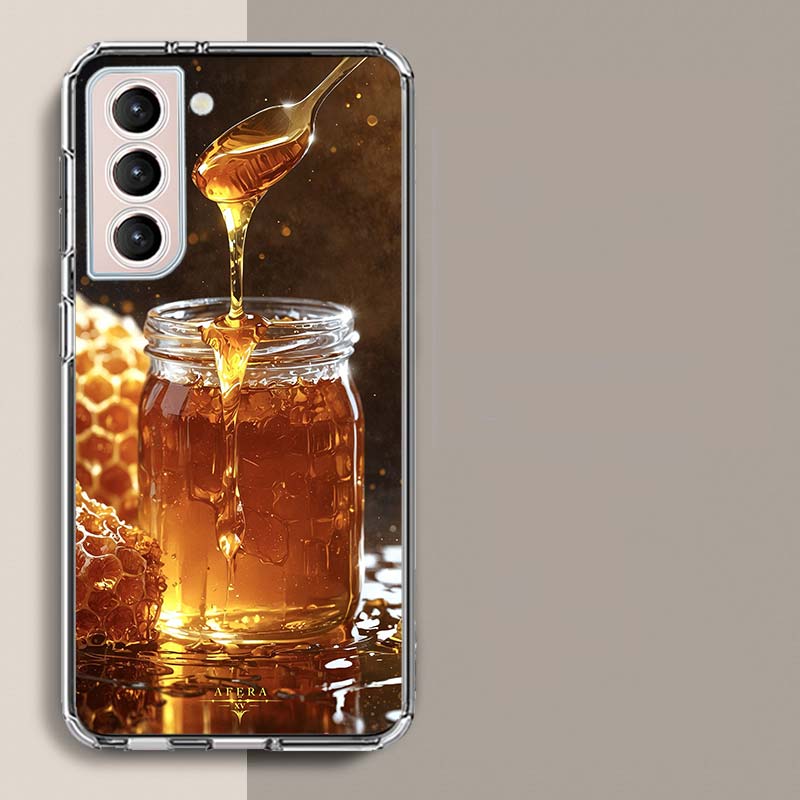 

Golden Honey Dripping From Honeycomb Phone Case For Samsung A16 A26 A36 A56 A17 A15 A25 A35 A55 A14 A24 A34 A54 A04S A05S Galaxy Samsung A56 5G