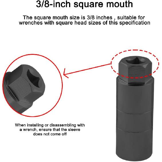 Car Oil Pressure Sensor Socket, 6 Point Automotive Professional Switch Socket Fits 3/8" Drive 1-1/8" Hex Wrench, Quick Removing Talling Oil Sending