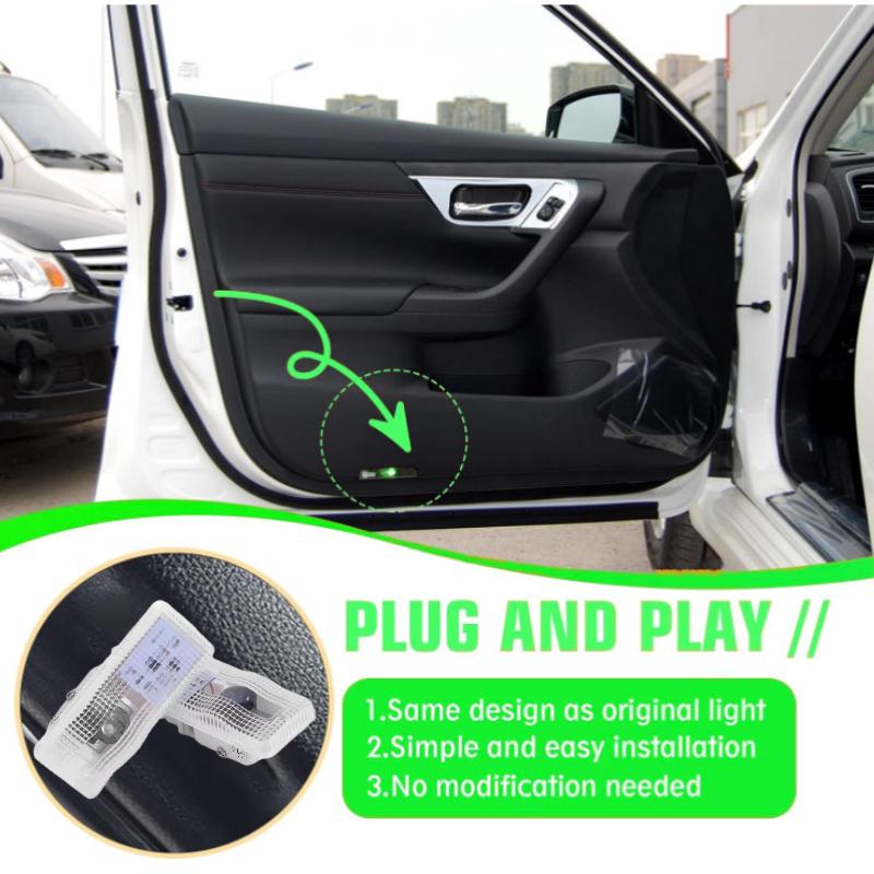 Luce di cortesia con logo LED per portiera auto per Citroen C3 C4 C5 X7 II Aircross 2011 2012 2013 2014 2015 2016 2017 C2 C6 C8 DS3 Articoli per auto