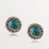 Glänzende Vintage Natürliche Türkis Ohrringe Für Frauen Party Ungewöhnliche Ohrstecker Blume Grün Ohrringe Schmuck
