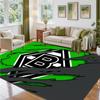 Borussia Mönchengladbach Design Crystal Velvet Rug Soft Decorative Mat for Bedroom Entrance