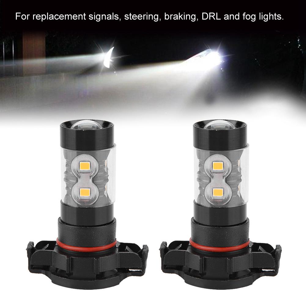 2pcs 3000K 50W Yellow LED Headlight Bulbs Kit Fog Light Car Driving Lamp