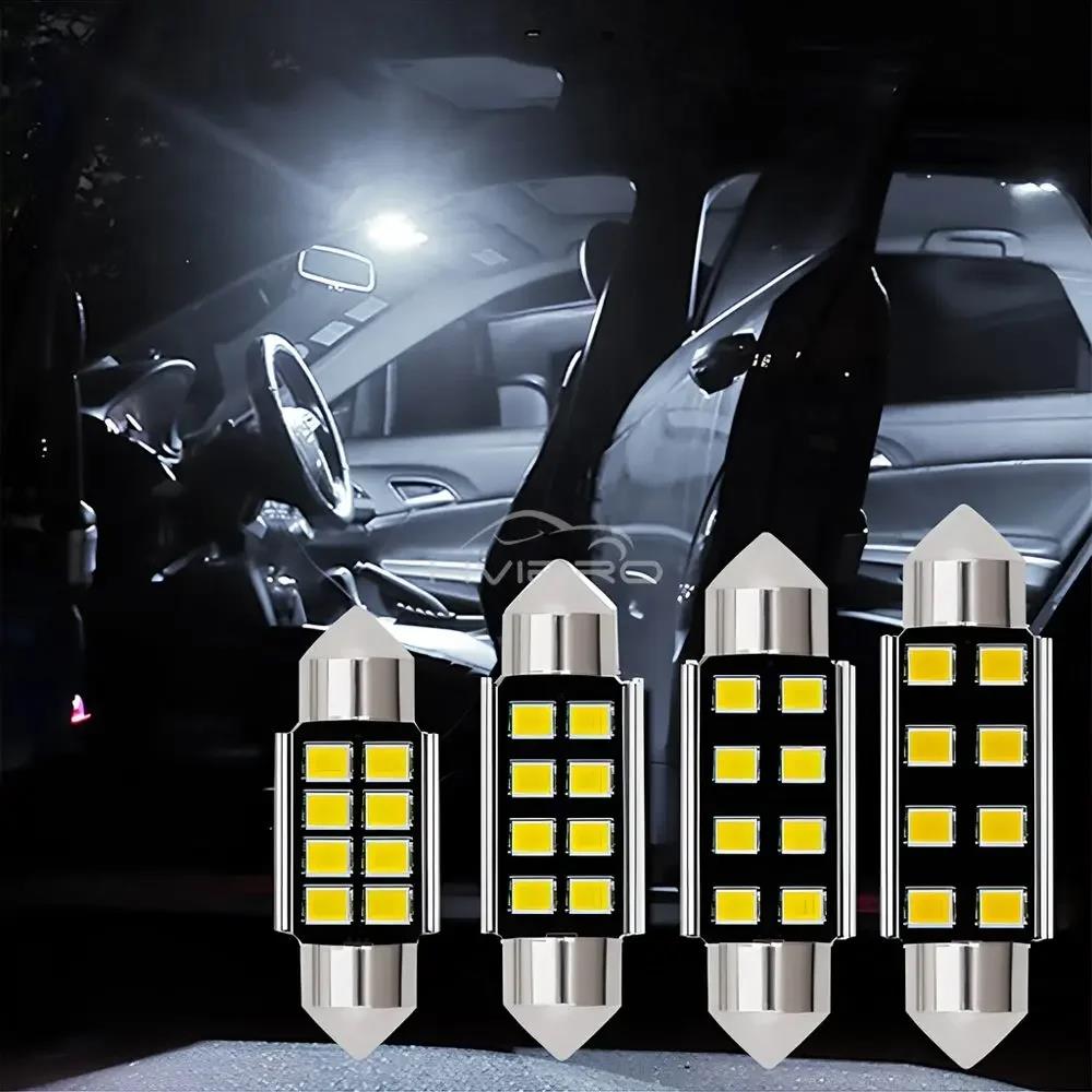 1PCS Festoon C5W C10W Car Reading LEDS 31mm 36mm 39mm 41mm 2835 SMD 8Chips Autos Lantern Dome Lamps Interior Lights White DC 12V Dome Lights 6