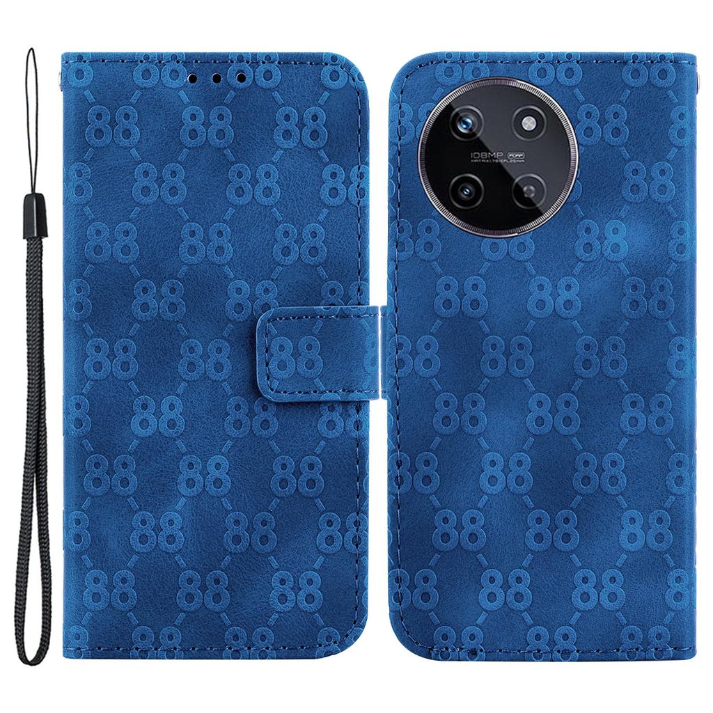 For Realme 11 4G (159.9x73.3x7.95mm) Leather Case Wallet Stand Cover Double 8-Shape