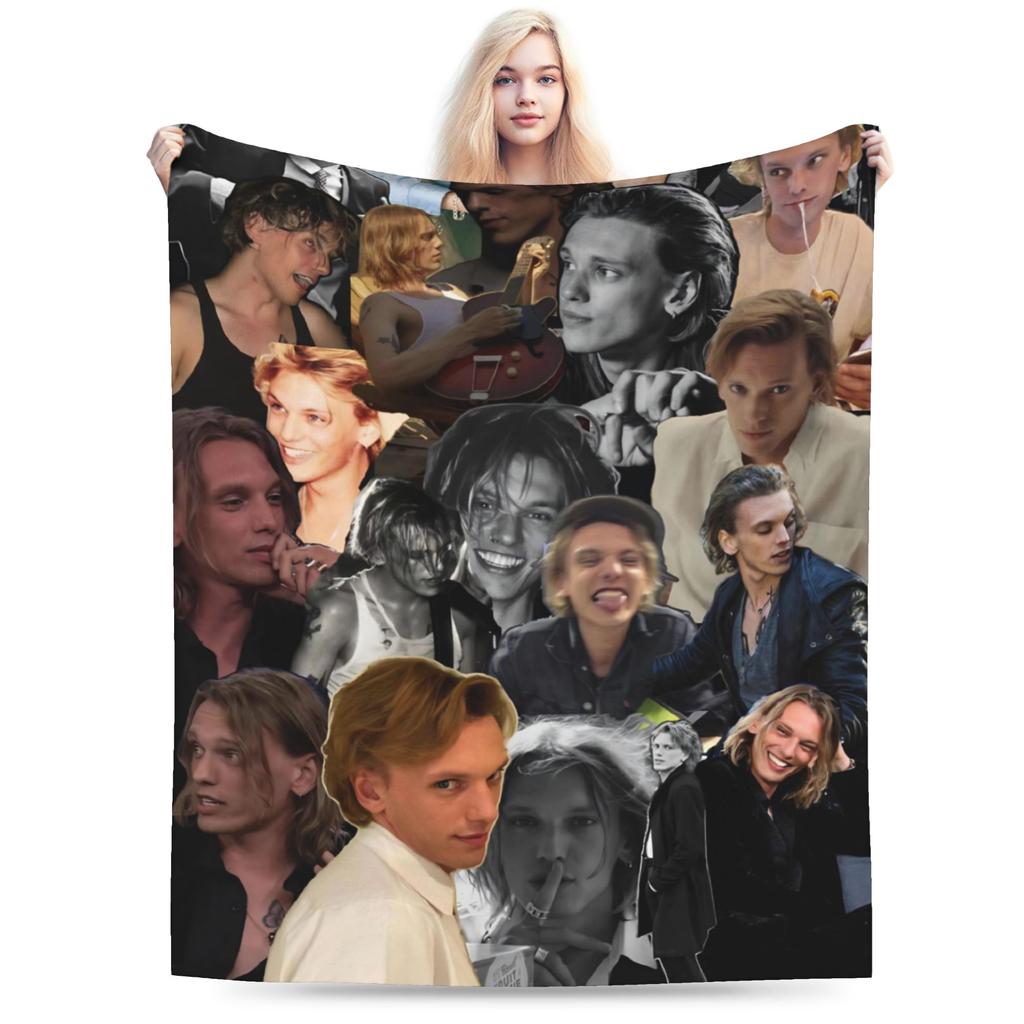 Jamie Campbell Bower Throw Blanket for Couch Soft Fuzzy Plush Blanket 50x60 Inches Multiple Sizes Bedspread for All Seasons