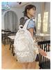 Women's Cute Star Print Korean Style Middle School Backpack - Campus Double Shoulder Bag