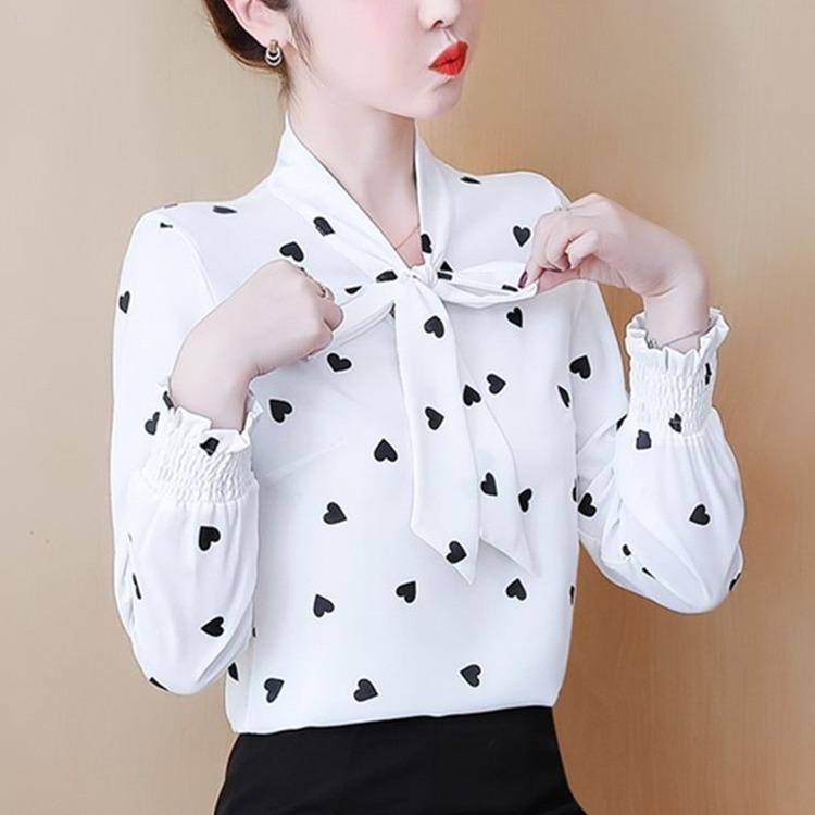 Bowknot Neck Formal Blouse Casual 