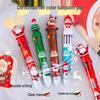 Christmas Multi-color Creative Click Ballpoint Pen - Cute Ten-Color Student Gift