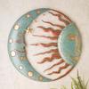 NUEAYMS Boho Wall Decor, Metal Sun Wall Art Decor with Moon & Stars, Hanging for Indoor Outdoor Patio Garden Wall Sculpture Decoration