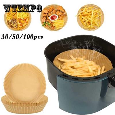 6.3Inches Air Fryer Paper Liner for 3-5QT Air Fryer Non-Stick Air Fryer Parchment Paper Oil Resistant Waterproof Food Grade Baking Paper