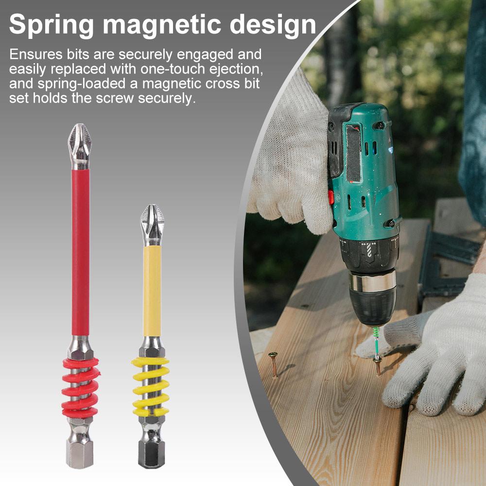 65/70/90/150 Mm Screwdriver Drill Bits With Spring Impact Batch Head  Power Hand Tools