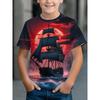 Fashion Children's Clothing Crew Neck Short Sleeve 3D Casual Color Printing Casual Short Sleeve Crew Neck T-Shirt