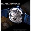 Forsining Νέο κορυφαίο γυναικείο ρολόι μόδας, Casual Hollow Mechanical Net Belt Automatic Mechanical Watch