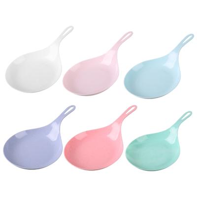2Pcs Portable Handheld Dish With Handle Large Spoon Tray Fried Chicken Snacks Plate Fruit Dessert Cake Platter Enduring