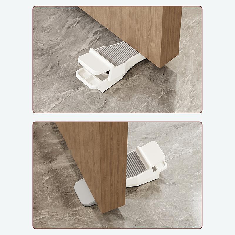 Adjustable Height Non-Slip Rubber Door Stopper Wedge Works on Tile Wood Carpet Floors for Home Office Daily Use