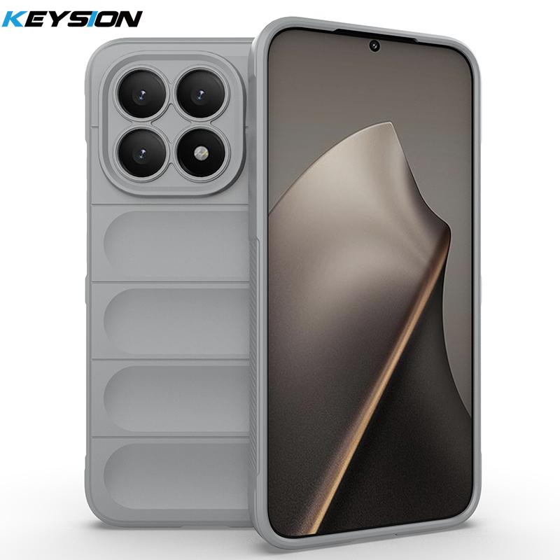 KEYSION Θήκη Τηλεφώνου Ματ Αντικραδασμική Βαριάς Χρήσης για Xiaomi 15T Pro 5G Αντιολισθητική Μαλακή Σιλικόνη Κάλυμμα Πίσω Μέρους Τηλεφώνου για Xiaomi 15T 5G