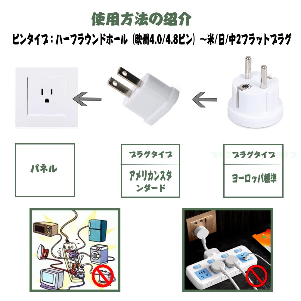 Conversion Portable Power 1 To 1 Conversion Outlet Conversion for Overseas Power Conversion Small and Easy To Japanese Standards European Suitable for