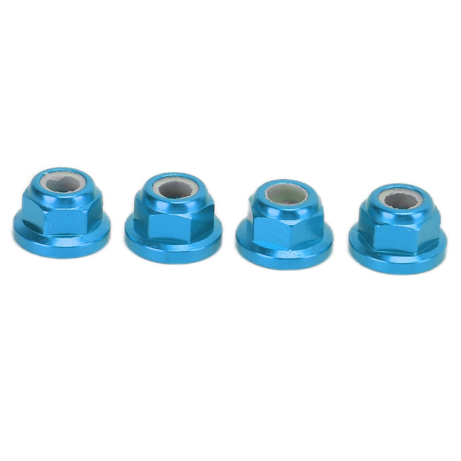 

4PCS RC Nuts Aluminum Alloy Locking Nuts Replacement Parts For TRAXXAS UDR 1 7RC Car синій