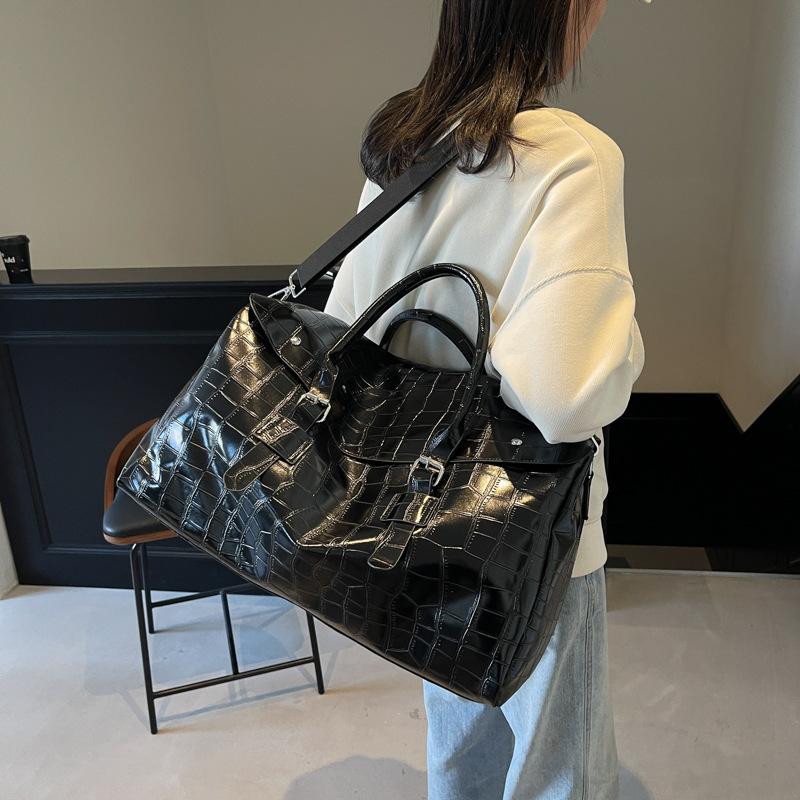 New Travel Bag Stylish and Simple Stone Pattern Design Business Travel Hand Luggage Home Storage Bag