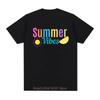 Summer Vibes Print Tshirts For Unisex Summer Casual Fashion Funny Streetwear Loose Tops Unisex Oneck Short Sleeve Tshirts