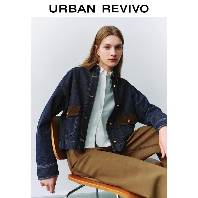 

UR Women s Retro Patchwork Denim Jacket L