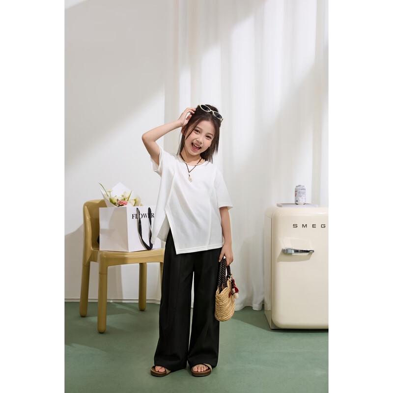Girls' Versatile Loose Wide-Leg Trousers