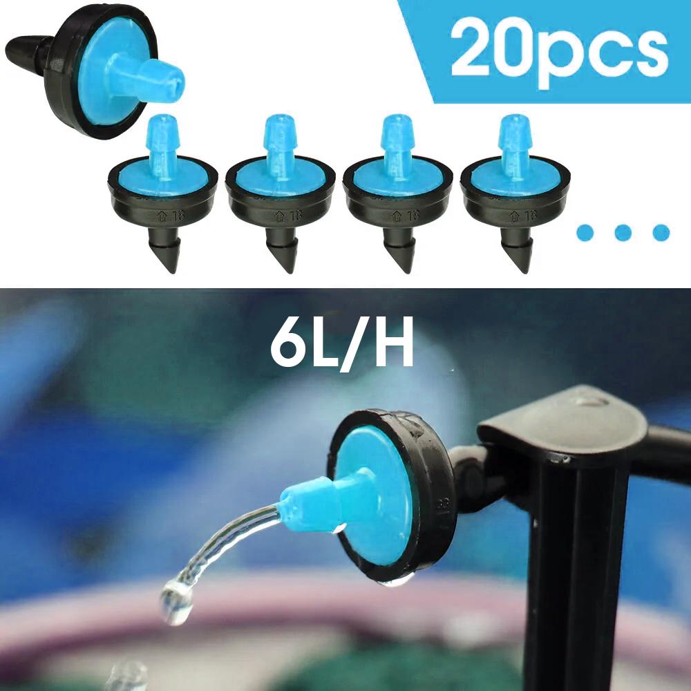 2L 4L 8L 16L Mikro-Bewässerungstropfer Einstellbare Tropfdüse für Gewächshauspflanzen Bewässerung Emitter Gartensträucher Tropfensprenger