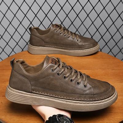 Classic Men's Sneakers Platform Slip On Casual Shoes for Men Leather Sneakers New Comfort Flat Shoes Spring Men's Loafers Shoes